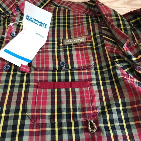 Columbia Men’s Shirt Long Sleeve PHG Cotton S New - Picture 8 of 16